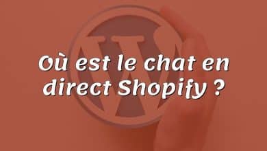 Où est le chat en direct Shopify ?
